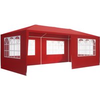 Festzelt Rimini Rot 3x6m UV-Schutz 50+ von Casaria®