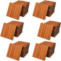 Holzfliese Akazie 66er-Set 30x30cm von Casaria®