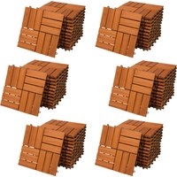 Holzfliese Akazie Mosaik 66er-Set 30x30cm von Casaria®