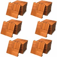 Holzfliese Akazie Quatro Mosaik 66er-Set 30x30cm von Casaria®