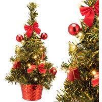 Künstlicher Weihnachtsbaum Rot 36cm Timer von Casaria®