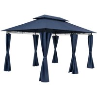 Pavillon Topas Blau 3x4m UV-Schutz 50+ von Casaria®