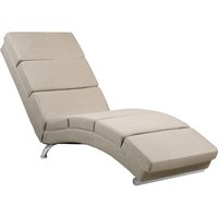 Relaxliege London Sand Webstoff von Casaria®