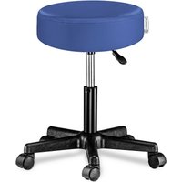 Rollhocker Kunstleder Blau 360° drehbar von Casaria®