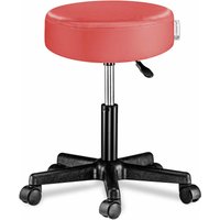 Rollhocker Kunstleder Rot 360° drehbar von Casaria®