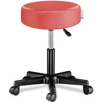 Rollhocker Kunstleder Rot 360° drehbar von Casaria®