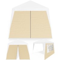 Seitenwand Faltpavillon Capri 2er-Set Beige 3x3m von Casaria®