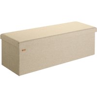 Sitzbank Beige 115x40x40cm MDF faltbar von Casaria®