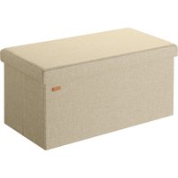 Sitzbank Beige 76x38x38cm MDF faltbar von Casaria®