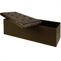 Sitzbank Braun 115x38x38cm mit Stauraum faltbar von Casaria®