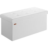 Sitzbank Weiß 80x40x40cm MDF faltbar von Casaria®