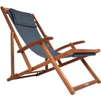 Sonnenliege Anthrazit Akazienholz 94x60x94cm von Casaria®