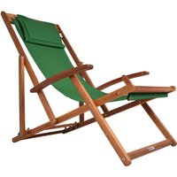 Sonnenliege Grün Akazienholz 94x60x94cm von Casaria®