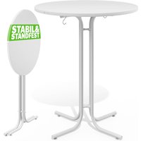 Stehtisch Weiß 110x80cm klappbar von Casaria®