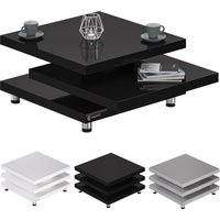 Couchtisch New York Schwarz 60x60cm verstellbar von Casaria®