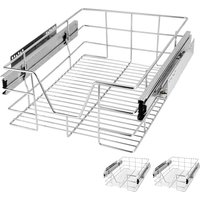 Teleskopschublade 3er-Set 40cm Schrankbreite Außenmaß von Casaria®