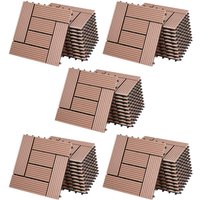 WPC Fliesen 55er-Set Mosaik Terrakotta - 30x30cm von Casaria®