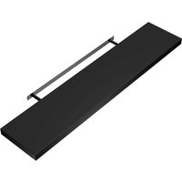 Wandregal Schweberegal 110cm Schwarz + Halterung von Casaria®