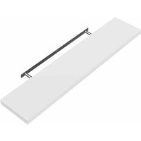 Wandregal Schweberegal 90cm Weiß + Halterung von Casaria®