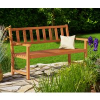 Gartenbank Kensington Akazienholz 120x90x50-58cm von Casaria®