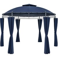 Pavillon Toscana Blau Ø3,5m UV-Schutz 50+ von Casaria®