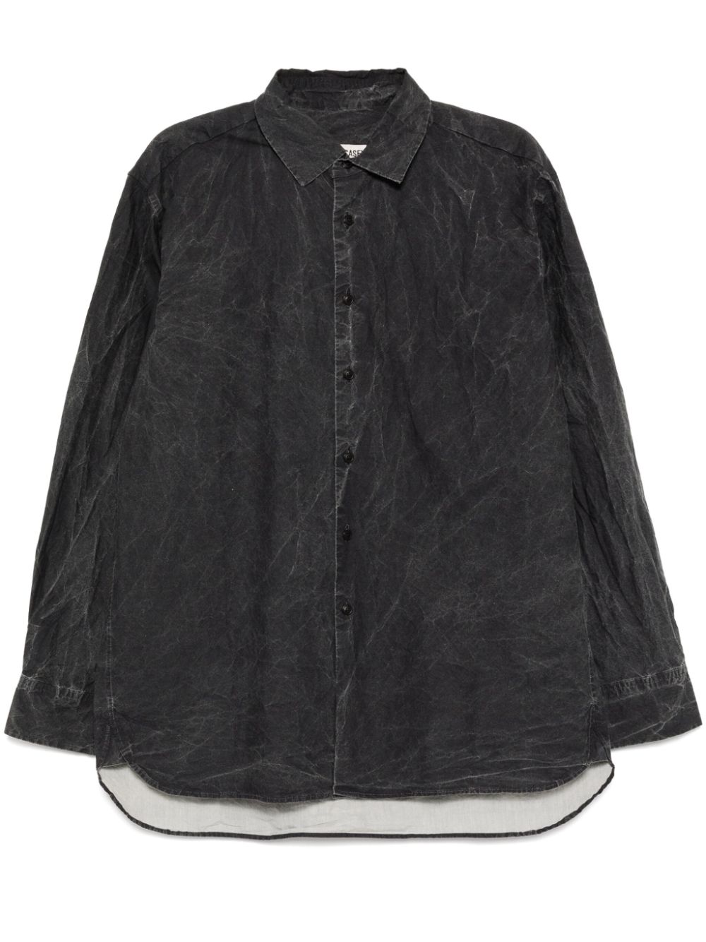 Casey Casey creased long-sleeves shirt - Black von Casey Casey