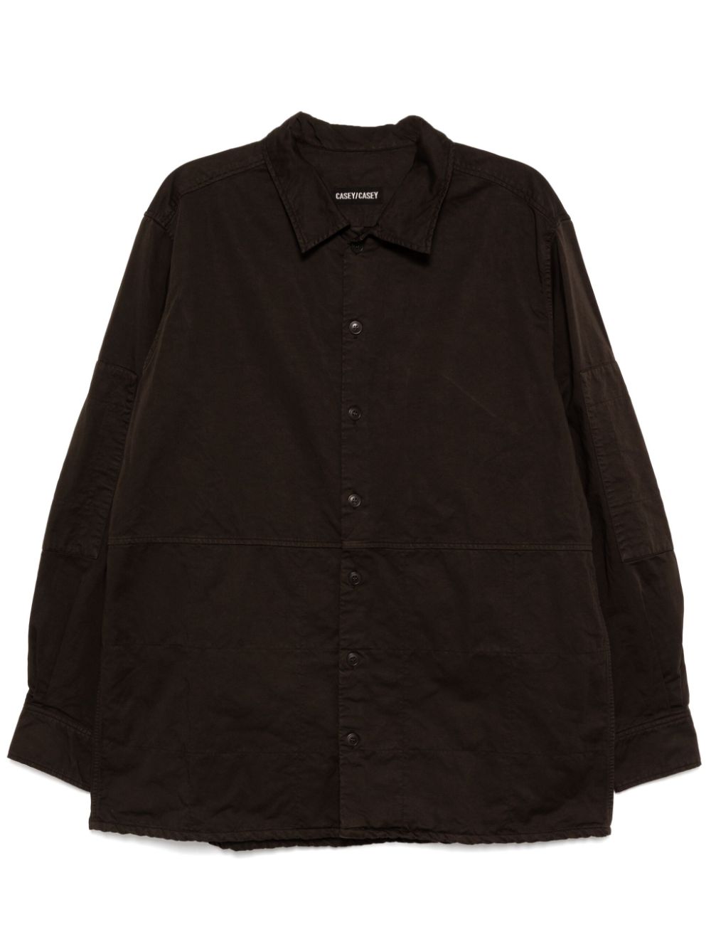 Casey Casey elbow-patched long-sleeves shirt - Brown von Casey Casey