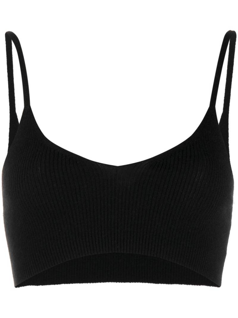 Cashmere In Love Alessi knitted cashmere bralette - Black von Cashmere In Love