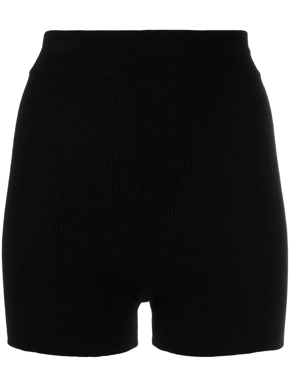 Cashmere In Love Alexa ribbed-knit biker shorts - Black von Cashmere In Love