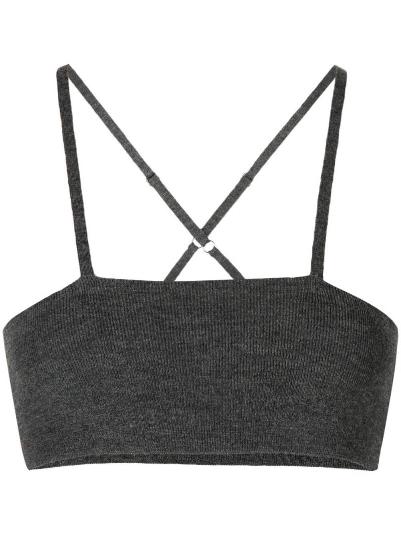 Cashmere In Love Babett wool-cashmere bralette - Grey von Cashmere In Love