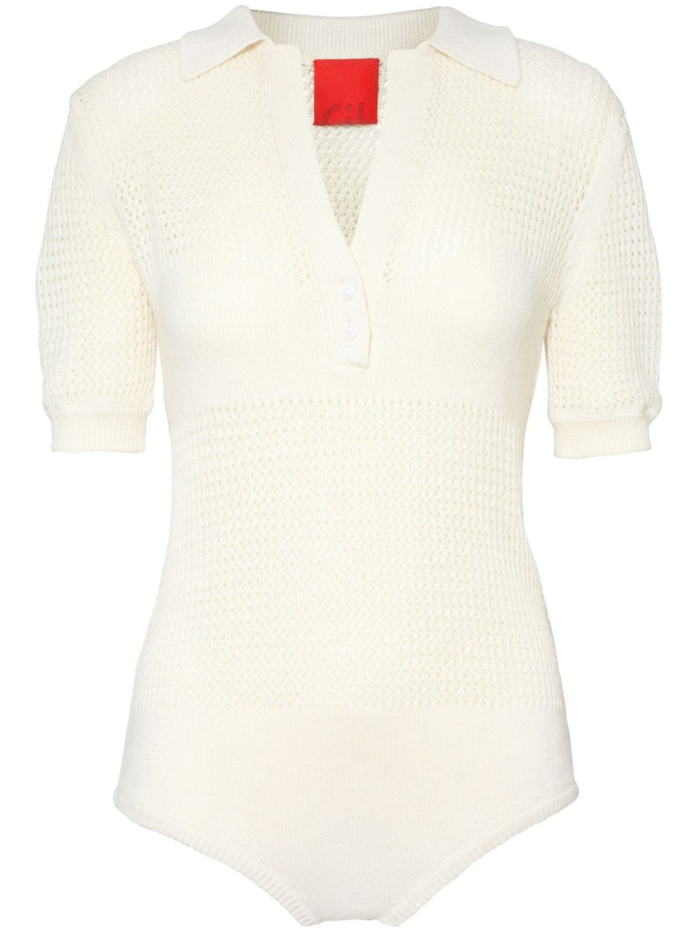 Cashmere In Love Boi crochet bodysuit - White von Cashmere In Love