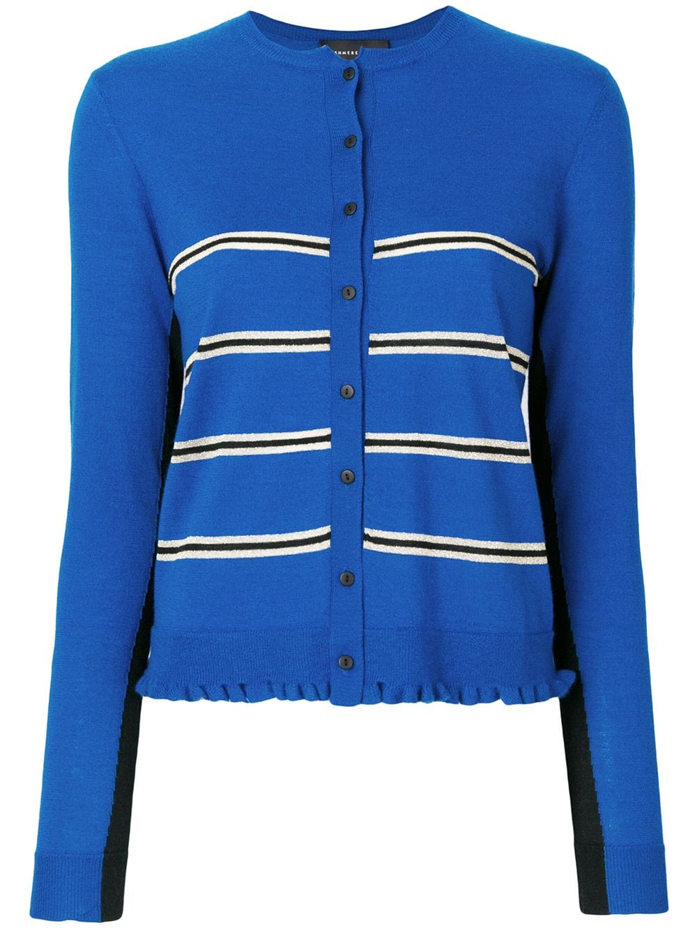 Cashmere In Love Capucine cropped striped cardigan - Blue von Cashmere In Love