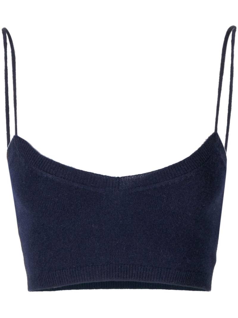 Cashmere In Love Evie knitted cropped top - Blue von Cashmere In Love