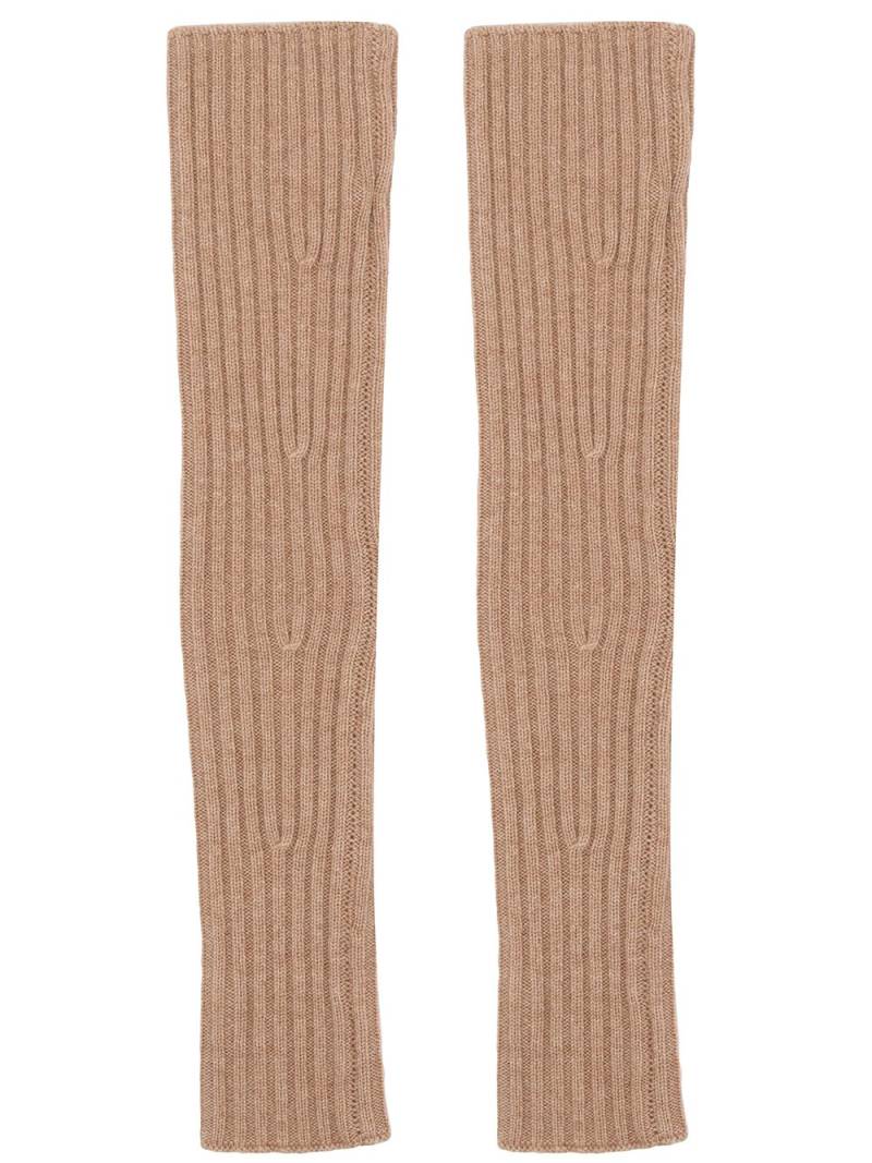 Cashmere In Love Graz cashmere fingerless arm-warmers - Brown von Cashmere In Love