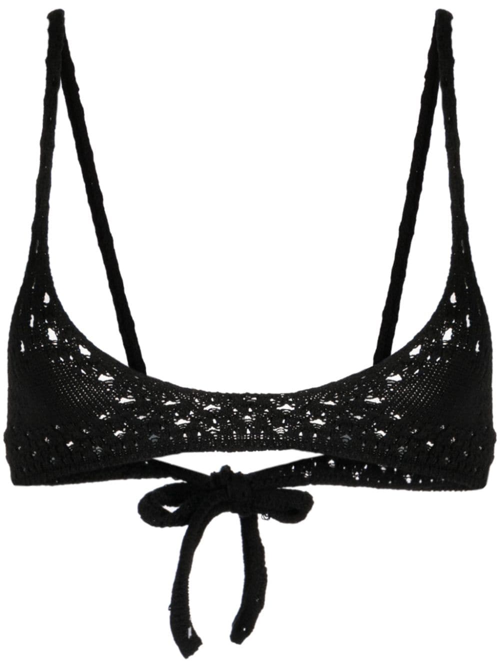 Cashmere In Love Hanalei crochet-knit bralette - Black von Cashmere In Love