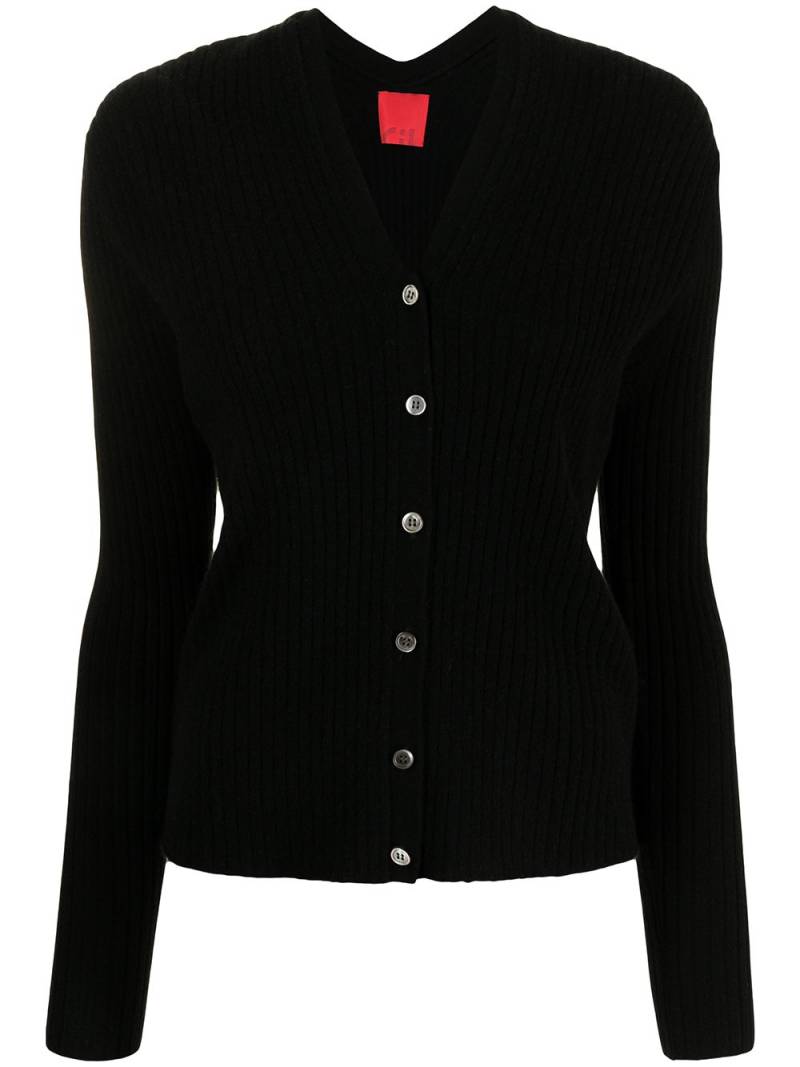 Cashmere In Love Inez ribbed-knit cropped cardigan - Black von Cashmere In Love