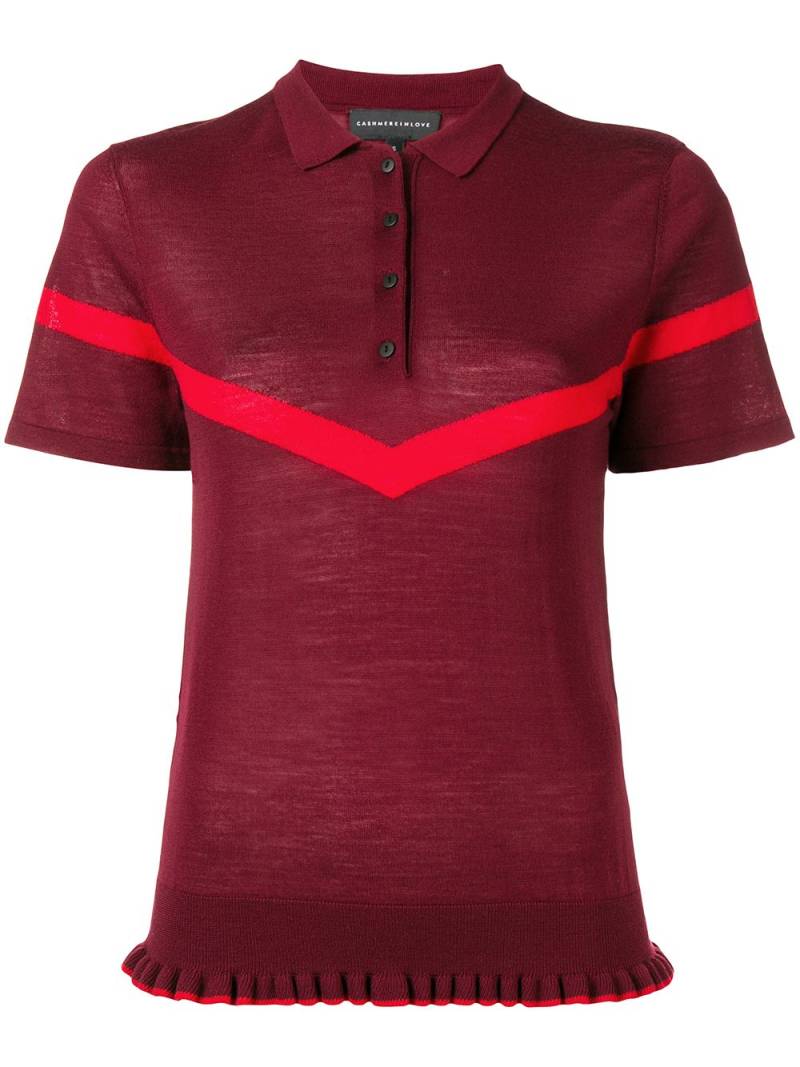 Cashmere In Love Jean knitted polo shirt - Red von Cashmere In Love