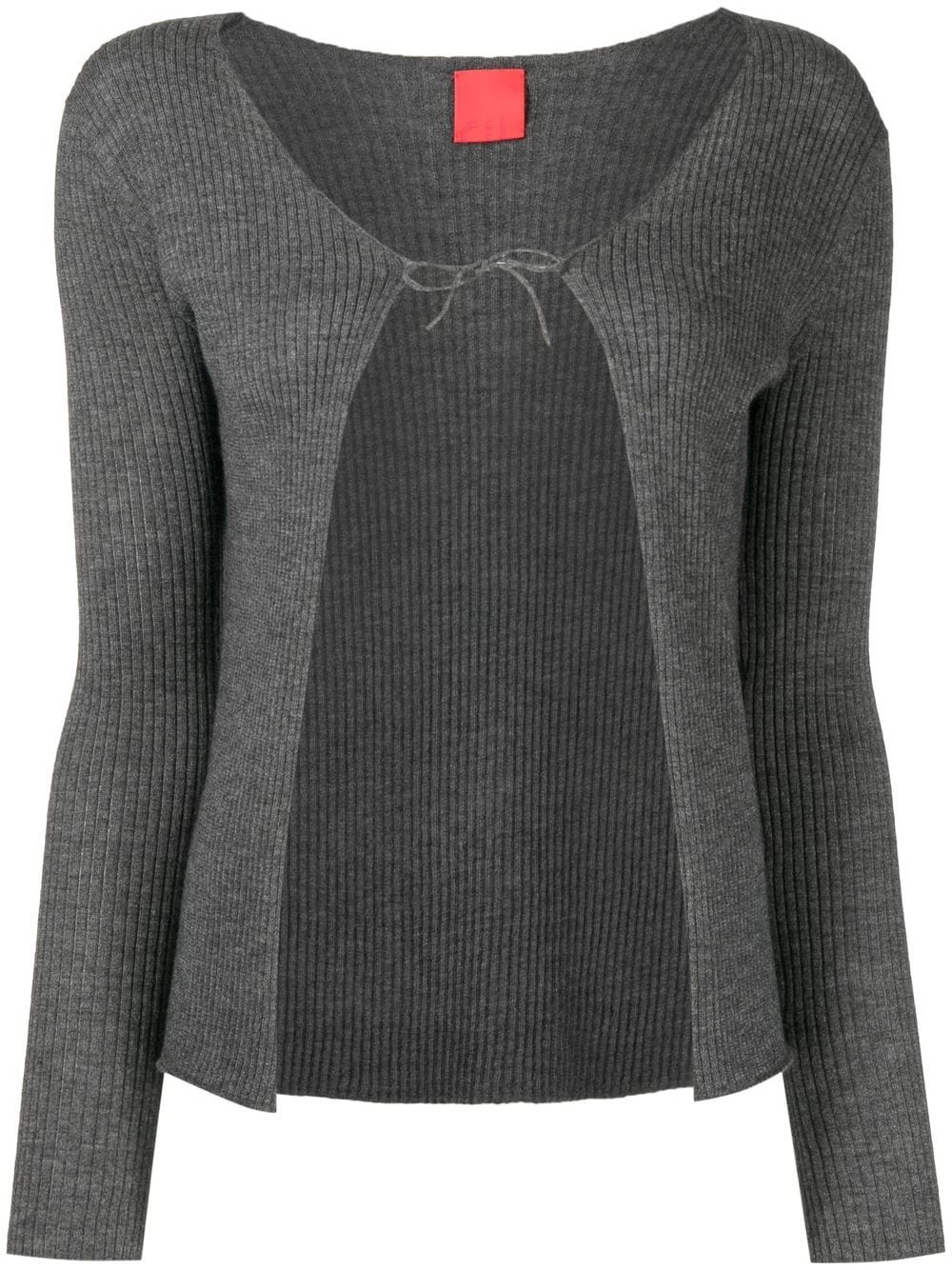 Cashmere In Love Lizzie ribbed-knit cardigan - Grey von Cashmere In Love