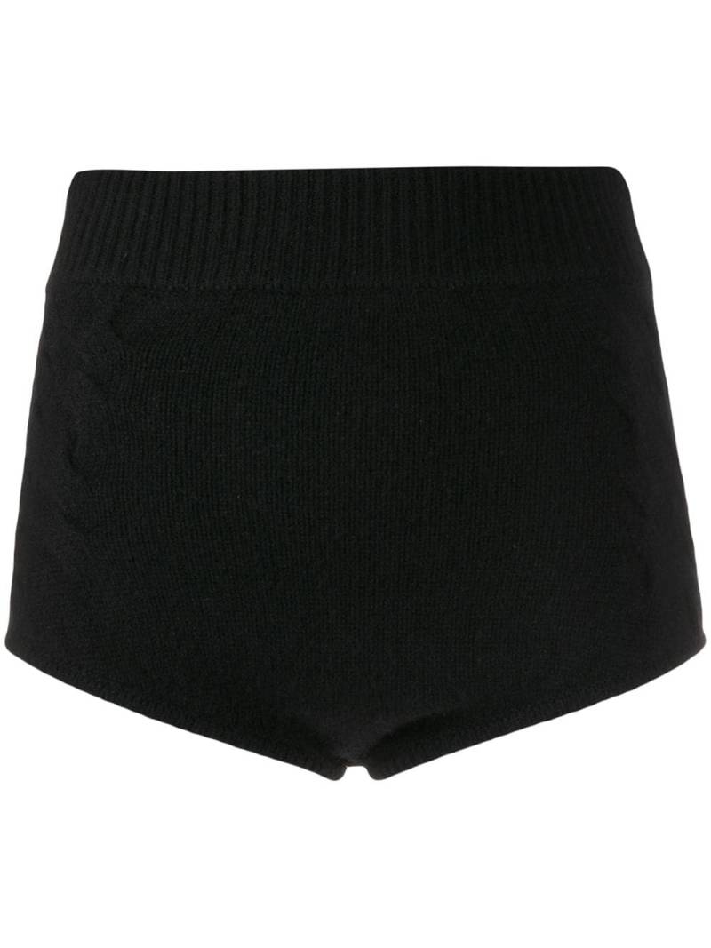 Cashmere In Love Mimie knitted knicker shorts - Black von Cashmere In Love