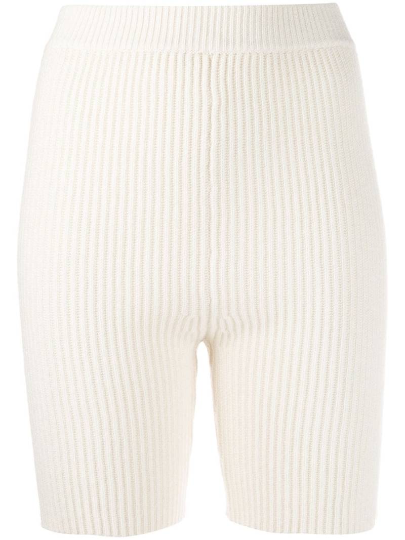 Cashmere In Love Mira knitted biker shorts - White von Cashmere In Love