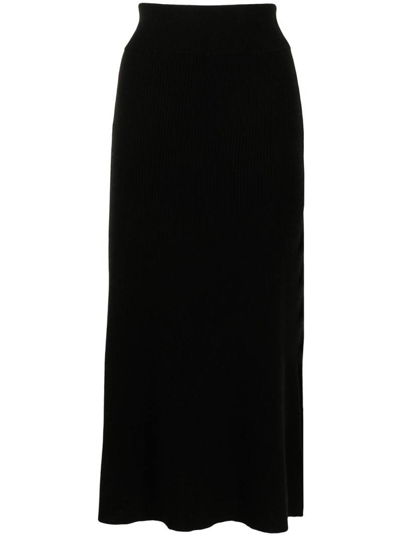 Cashmere In Love River A-line cashmere skirt - Black von Cashmere In Love