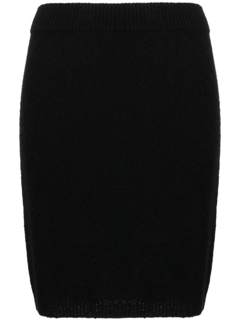 Cashmere In Love Ula brushed-effect miniskirt - Black von Cashmere In Love