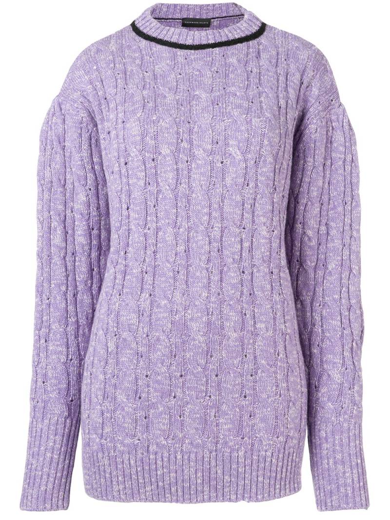 Cashmere In Love cable knit sweater - Purple von Cashmere In Love