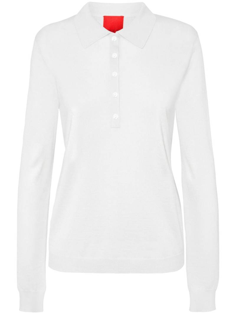 Cashmere In Love lightweight cashmere polo shirt - White von Cashmere In Love