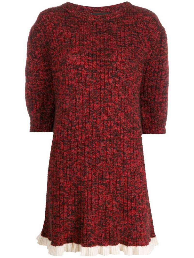 Cashmere In Love ribbed Petra sweater dress - Red von Cashmere In Love