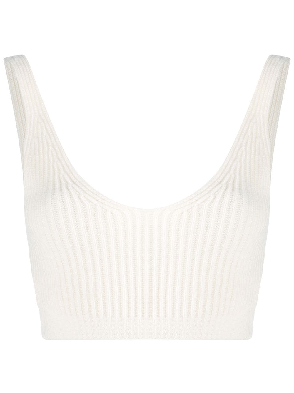 Cashmere In Love ribbed knit cropped vest - Neutrals von Cashmere In Love