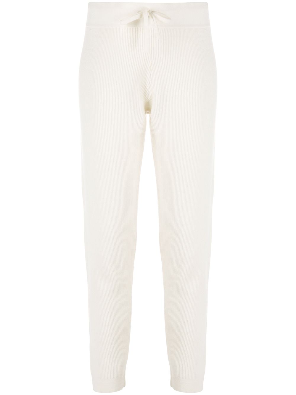 Cashmere In Love ribbed-knit track pants - White von Cashmere In Love