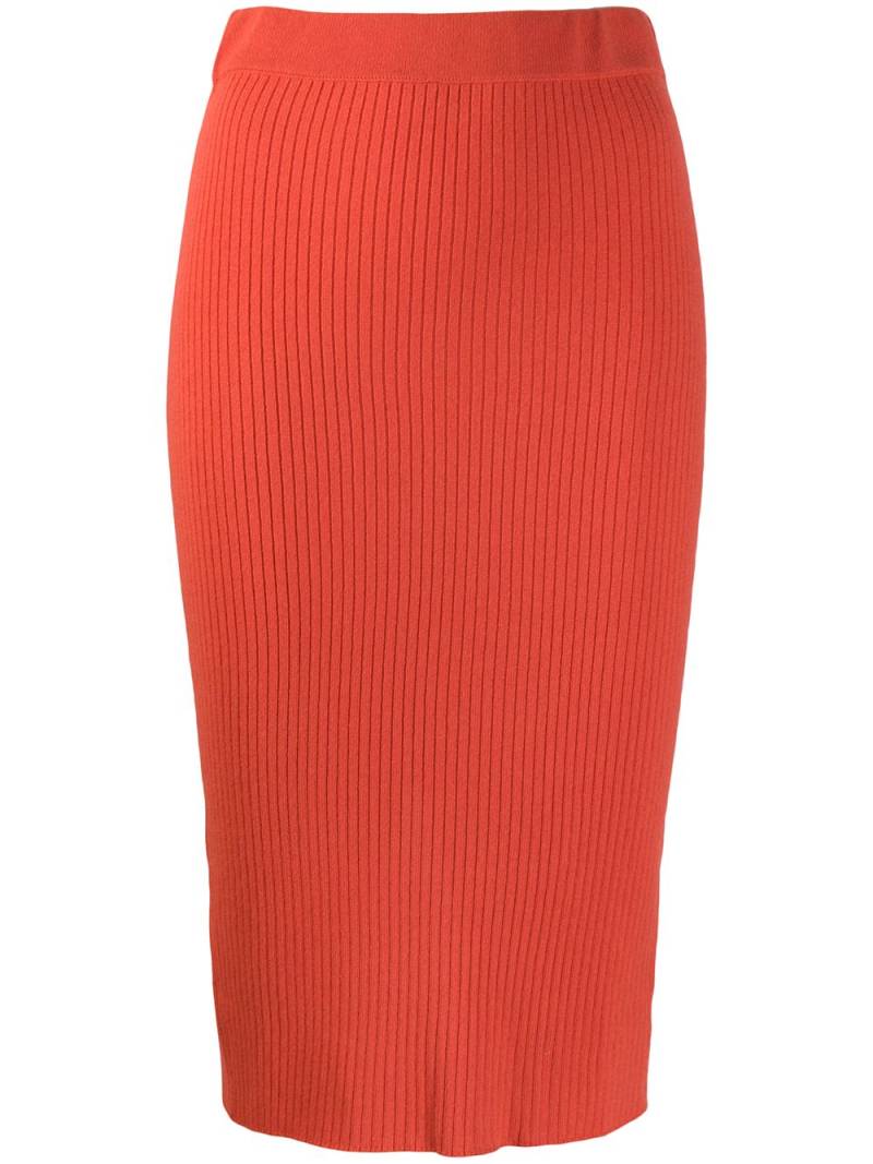 Cashmere In Love ribbed knitted skirt - Orange von Cashmere In Love