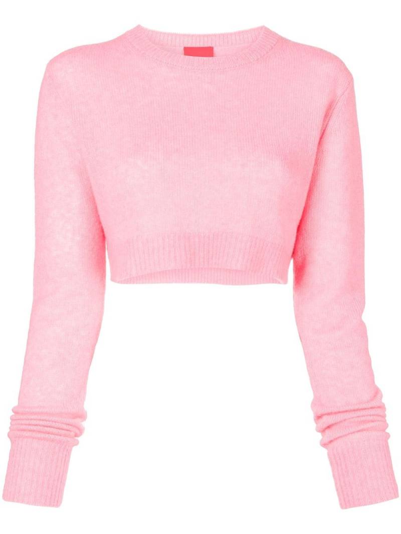 Cashmere In Love ribbed-trim cropped jumper - Pink von Cashmere In Love