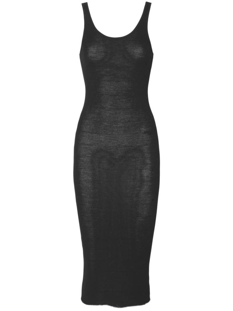 Cashmere In Love sleeveless wool midi dress - Black von Cashmere In Love